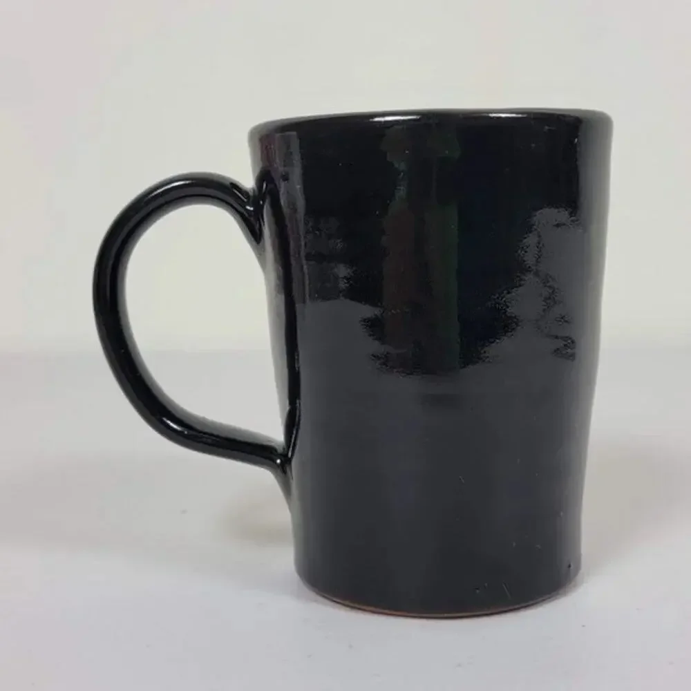 Deneen Pottery Posh Bridal Mug 2016 Brown Cream Hand Thrown USA Coffee Cup